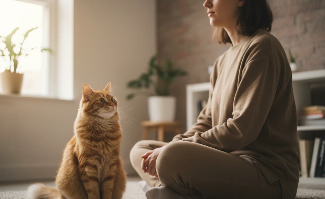 Ученые выяснили, как кошки и собаки ведут себя, когда человеку нужна помощь